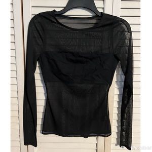 Express  xs black sheer top EUC